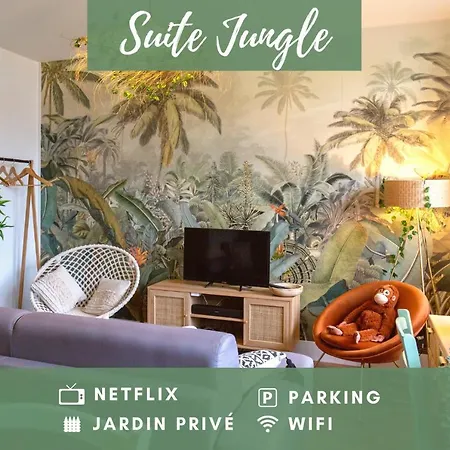 Jungle - Jardin, Netflix Et Parking - Le Manoir Aux Pommes