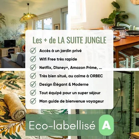 Jungle - Jardin, Netflix Et Parking - Le Manoir Aux Pommes Apartment