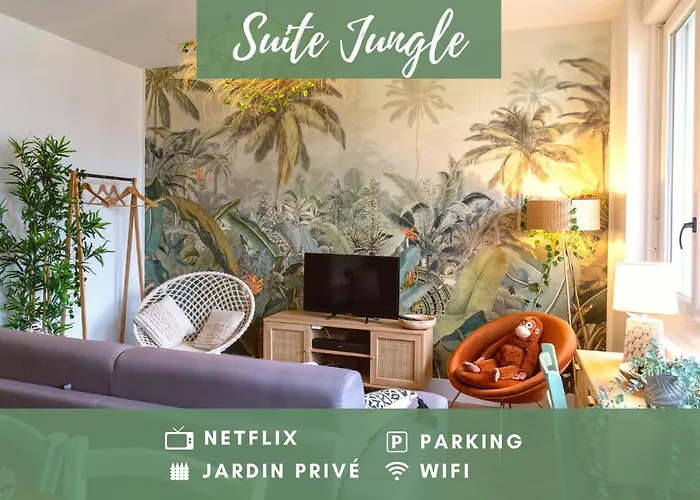 Jungle - Jardin, Netflix Et Parking - Le Manoir Aux Pommes